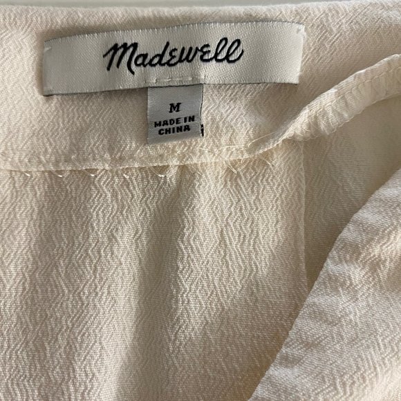 Madewell Blouse Textured Sz Medium Side Slit - Picture 5 of 11